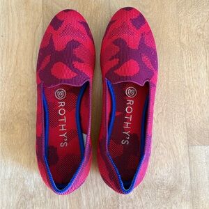 Rothy’s red camo loafers, size 6.5. GUC